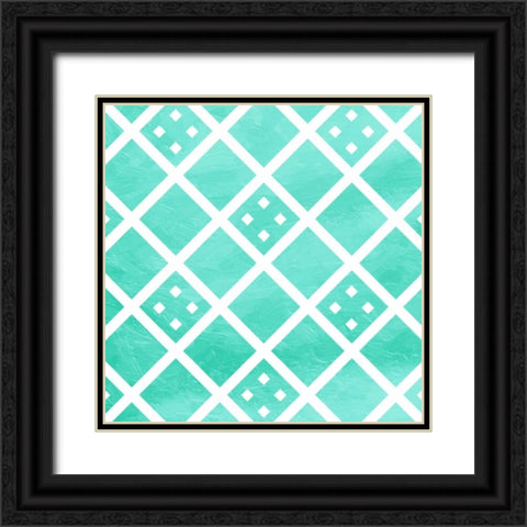 Square Tone Black Ornate Wood Framed Art Print with Double Matting by Grey, Jace