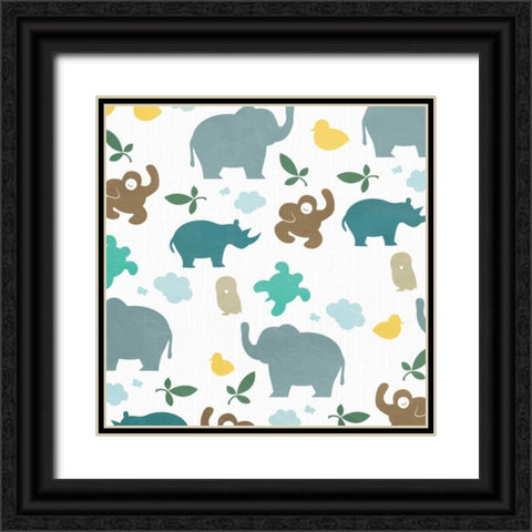Juvenile Safari Black Ornate Wood Framed Art Print with Double Matting by Grey, Jace