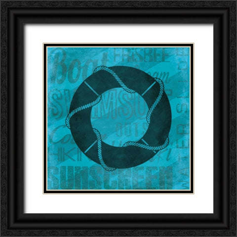Summer Bright Lifesaver Black Ornate Wood Framed Art Print with Double Matting by Grey, Jace