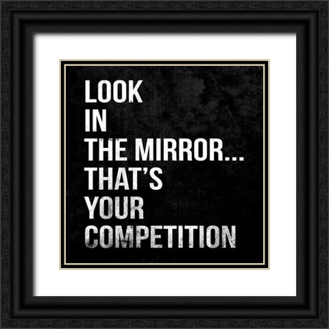 The Mirror 1 Black Ornate Wood Framed Art Print with Double Matting by Grey, Jace