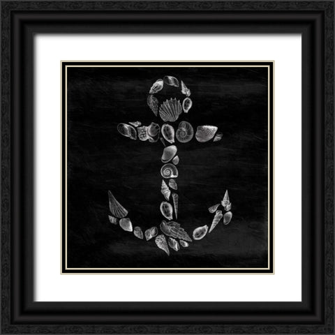 Shell Anchor Black Ornate Wood Framed Art Print with Double Matting by Grey, Jace