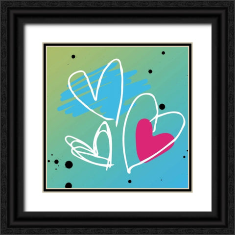 Love is bright Black Ornate Wood Framed Art Print with Double Matting by Grey, Jace