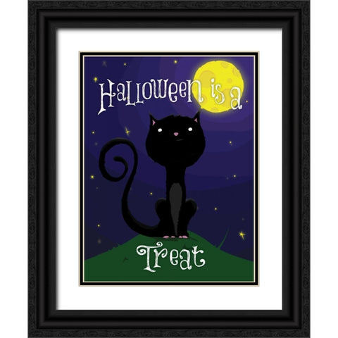 Halloween Treat Black Ornate Wood Framed Art Print with Double Matting by Grey, Jace