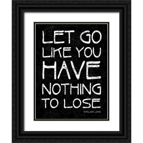 Let Go Black Ornate Wood Framed Art Print with Double Matting by Grey, Jace
