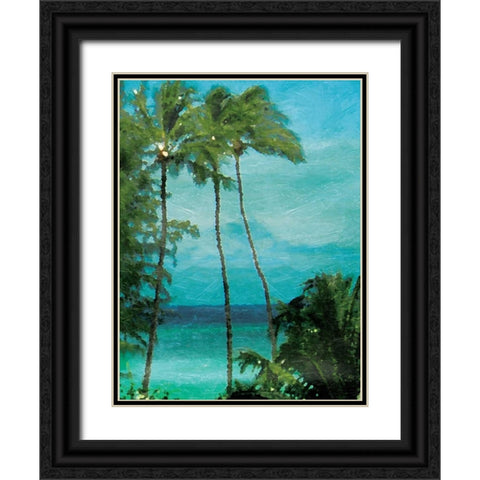Palm Trees Black Ornate Wood Framed Art Print with Double Matting by Grey, Jace