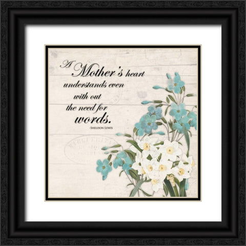 Mother mate Black Ornate Wood Framed Art Print with Double Matting by Grey, Jace