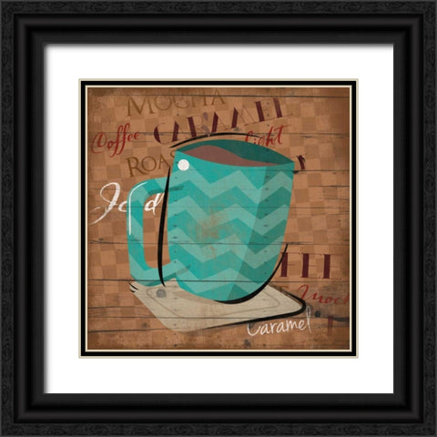 Coffee 2 Black Ornate Wood Framed Art Print with Double Matting by Grey, Jace