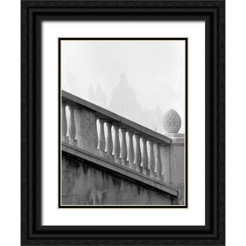 Venice Stairs Black Ornate Wood Framed Art Print with Double Matting by Grey, Jace