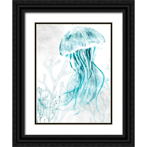 Jelly Swim 2 Black Ornate Wood Framed Art Print with Double Matting by Allen, Kimberly