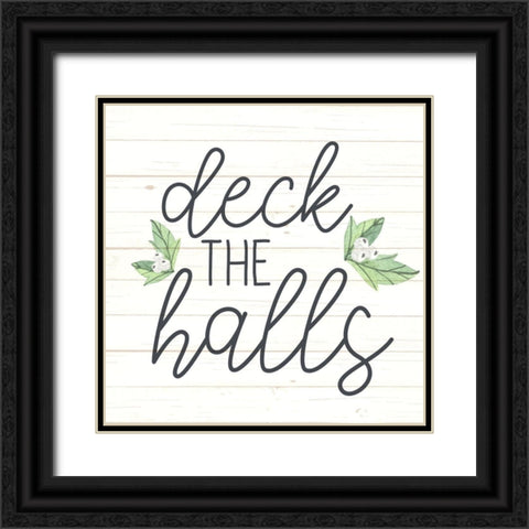 Deck the Halls Black Ornate Wood Framed Art Print with Double Matting by Allen, Kimberly