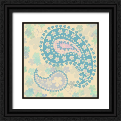Pastel Paisley 1 Black Ornate Wood Framed Art Print with Double Matting by Rossi, Lorraine