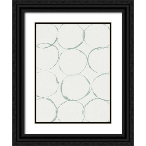 Sage Circles Black Ornate Wood Framed Art Print with Double Matting by Straatsma, Leah