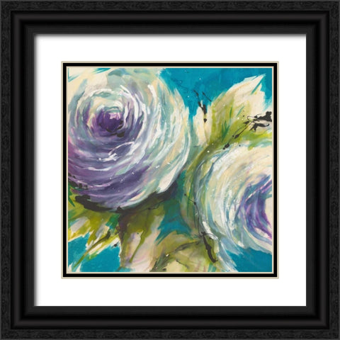 Original Black Ornate Wood Framed Art Print with Double Matting by May