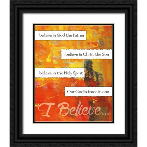 I Believe Confirmation 4 Black Ornate Wood Framed Art Print with Double Matting by Hogan, Melody