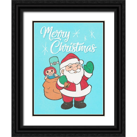 Vintage Christmas Black Ornate Wood Framed Art Print with Double Matting by Prime, Marcus