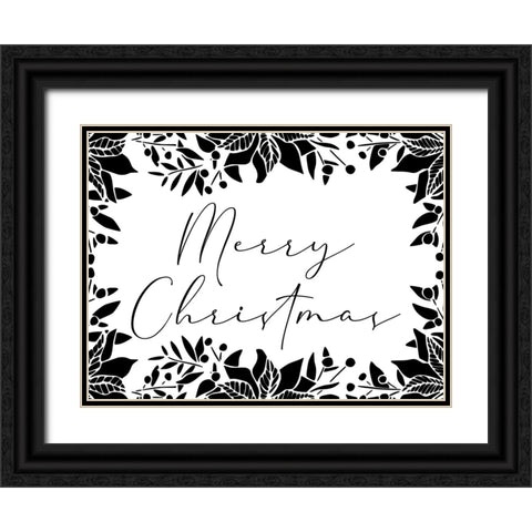 Classic Christmas Black Ornate Wood Framed Art Print with Double Matting by Prime, Marcus