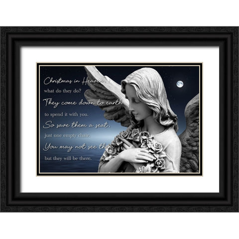 Christmas In Heaven Black Ornate Wood Framed Art Print with Double Matting by Prime, Marcus