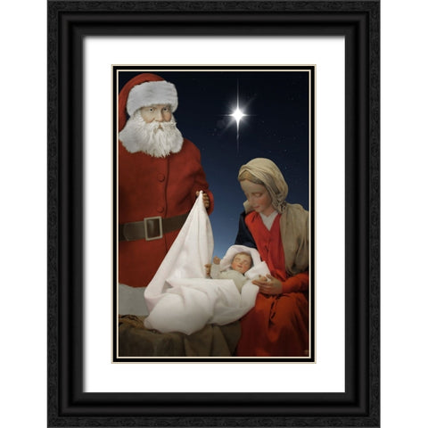 Christmas Visitor Black Ornate Wood Framed Art Print with Double Matting by Prime, Marcus
