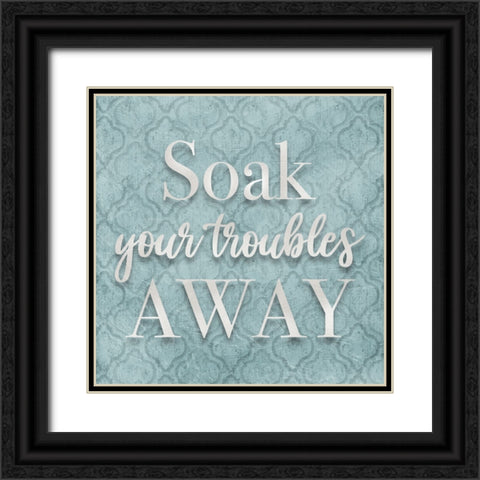 Teal Bath Vibes 2 Black Ornate Wood Framed Art Print with Double Matting by Prime, Marcus