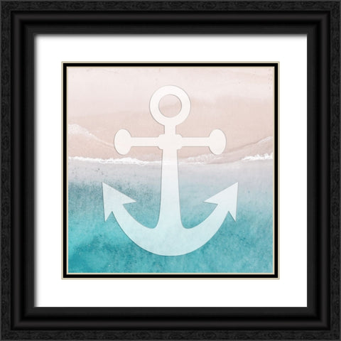 Coastal Anchor Black Ornate Wood Framed Art Print with Double Matting by Prime, Marcus