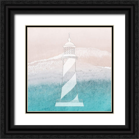 Coastal Lighthouse Black Ornate Wood Framed Art Print with Double Matting by Prime, Marcus