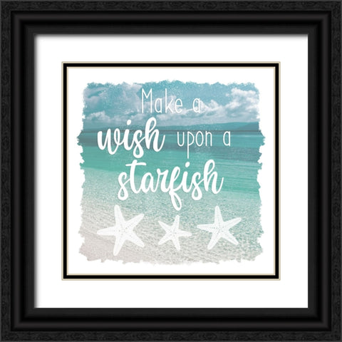 Starfish Wish Black Ornate Wood Framed Art Print with Double Matting by Prime, Marcus