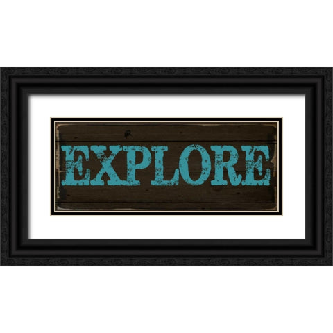 EXPLORE 2 Black Ornate Wood Framed Art Print with Double Matting by Greene, Taylor