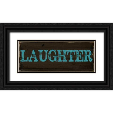 LAUGHTER 2 Black Ornate Wood Framed Art Print with Double Matting by Greene, Taylor