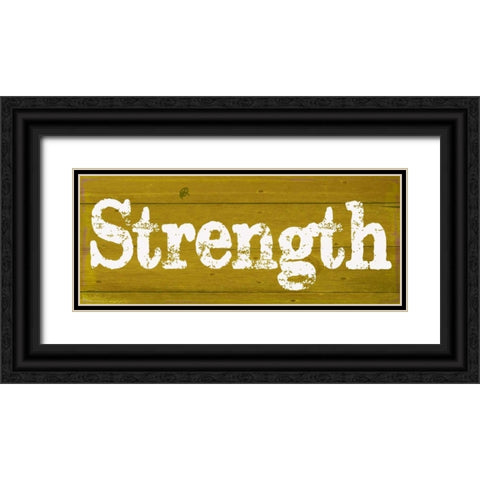 Strength Black Ornate Wood Framed Art Print with Double Matting by Greene, Taylor