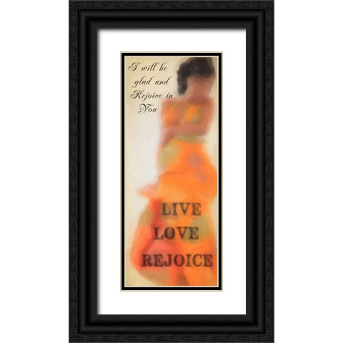 Rejoice Black Ornate Wood Framed Art Print with Double Matting by Greene, Taylor