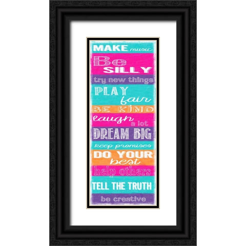 MAKE MUSIC STRIPE Black Ornate Wood Framed Art Print with Double Matting by Greene, Taylor