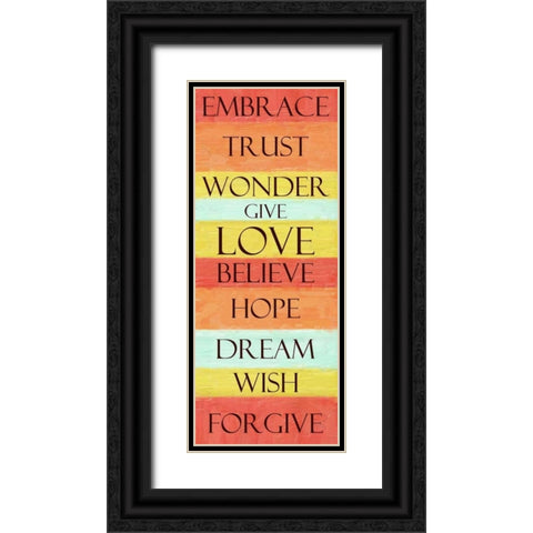 EMBRACE STRIPE Black Ornate Wood Framed Art Print with Double Matting by Greene, Taylor