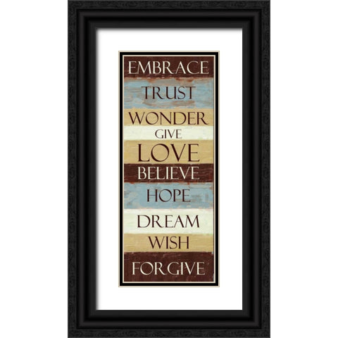 EMBRACE STRIPE ver2 Black Ornate Wood Framed Art Print with Double Matting by Greene, Taylor
