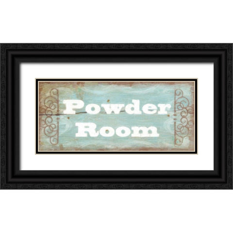 Powder Poom Black Ornate Wood Framed Art Print with Double Matting by Greene, Taylor