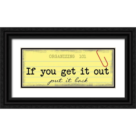 Put it Back Black Ornate Wood Framed Art Print with Double Matting by Greene, Taylor