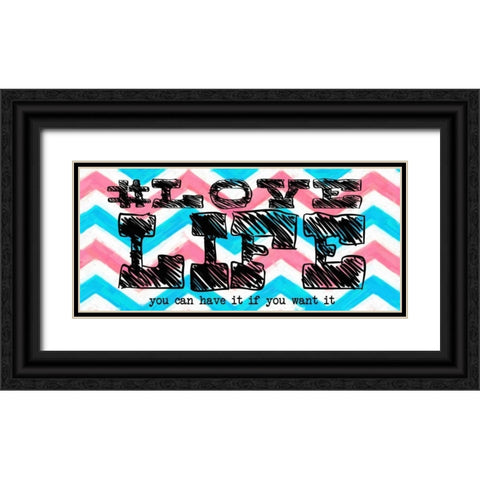 Love life Panel Black Ornate Wood Framed Art Print with Double Matting by Greene, Taylor