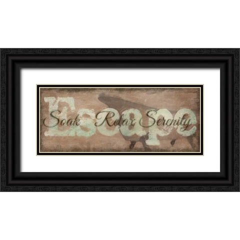 Escape Black Ornate Wood Framed Art Print with Double Matting by Greene, Taylor