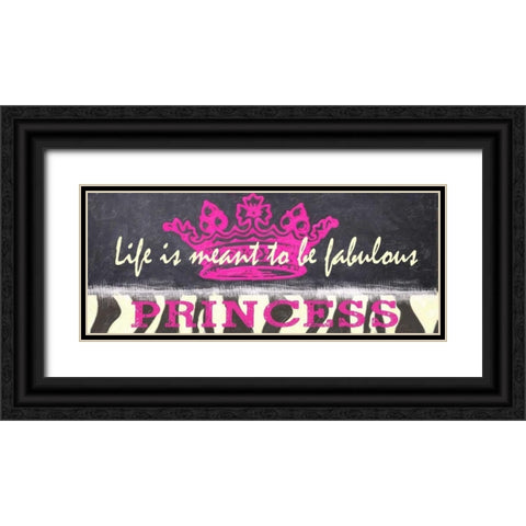 Life Is Fabulous Black Ornate Wood Framed Art Print with Double Matting by Greene, Taylor