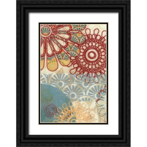 FLORA TRANCE VI Black Ornate Wood Framed Art Print with Double Matting by Greene, Taylor