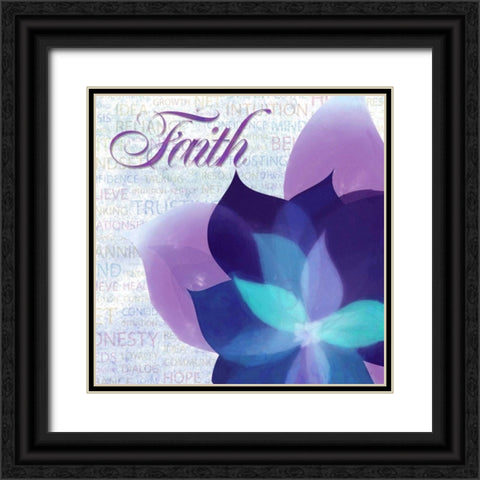 Watercolor Faith Black Ornate Wood Framed Art Print with Double Matting by Greene, Taylor