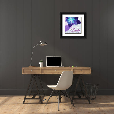 Watercolor Family Black Ornate Wood Framed Art Print with Double Matting by Greene, Taylor