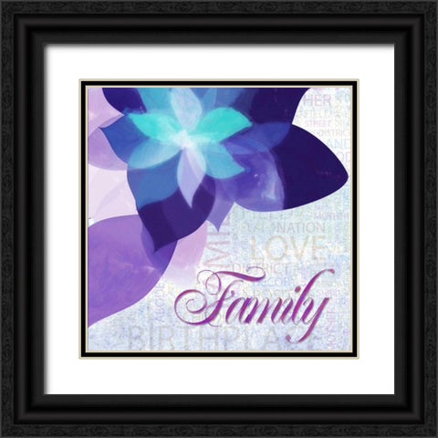 Watercolor Family Black Ornate Wood Framed Art Print with Double Matting by Greene, Taylor