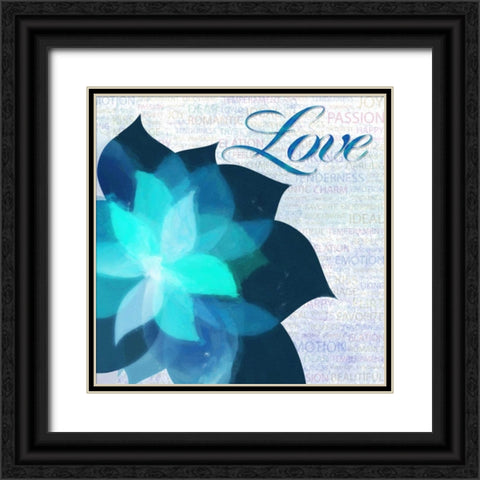 Watercolor Love Black Ornate Wood Framed Art Print with Double Matting by Greene, Taylor