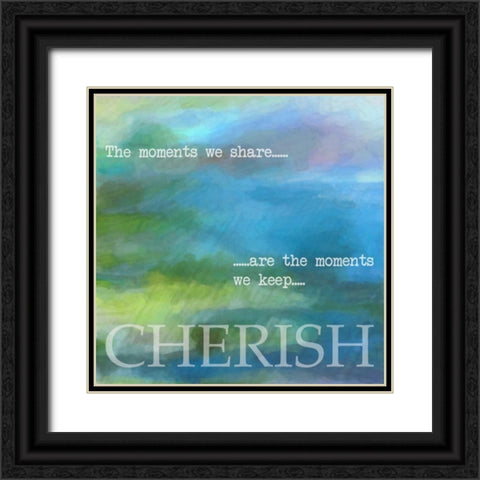 CHERISH Black Ornate Wood Framed Art Print with Double Matting by Greene, Taylor