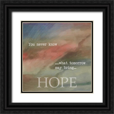 HOPE Black Ornate Wood Framed Art Print with Double Matting by Greene, Taylor