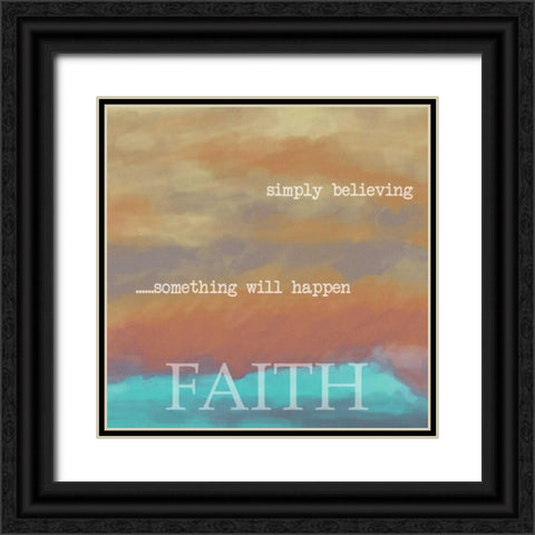 SIMPLY FAITH Black Ornate Wood Framed Art Print with Double Matting by Greene, Taylor