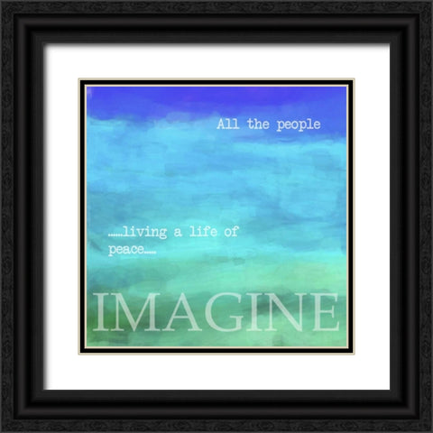 IMAGINE Black Ornate Wood Framed Art Print with Double Matting by Greene, Taylor