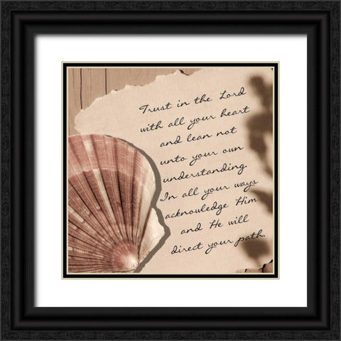 Shell 1 Black Ornate Wood Framed Art Print with Double Matting by Greene, Taylor