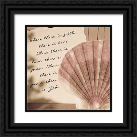 Shell 2 Black Ornate Wood Framed Art Print with Double Matting by Greene, Taylor