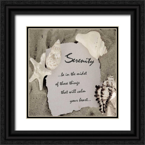 Shell Group 1 Black Ornate Wood Framed Art Print with Double Matting by Greene, Taylor